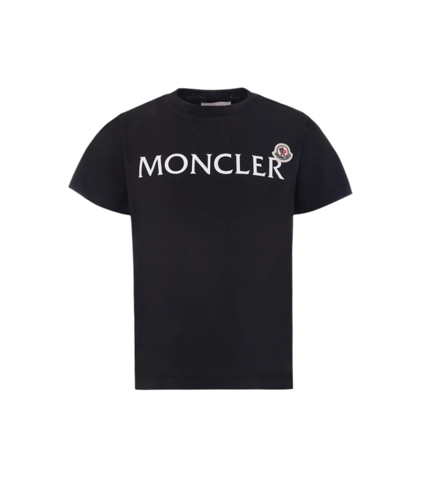 T-shirt nera con logo classico Moncler