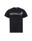 T-shirt nera con logo classico Moncler
