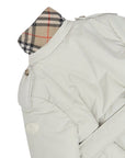 Giubbino panna con dettagli logo Burberry
