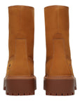Stivali beige platform con risvolto Timberland