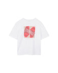 T-shirt bianca con stampa rossa Lanvin