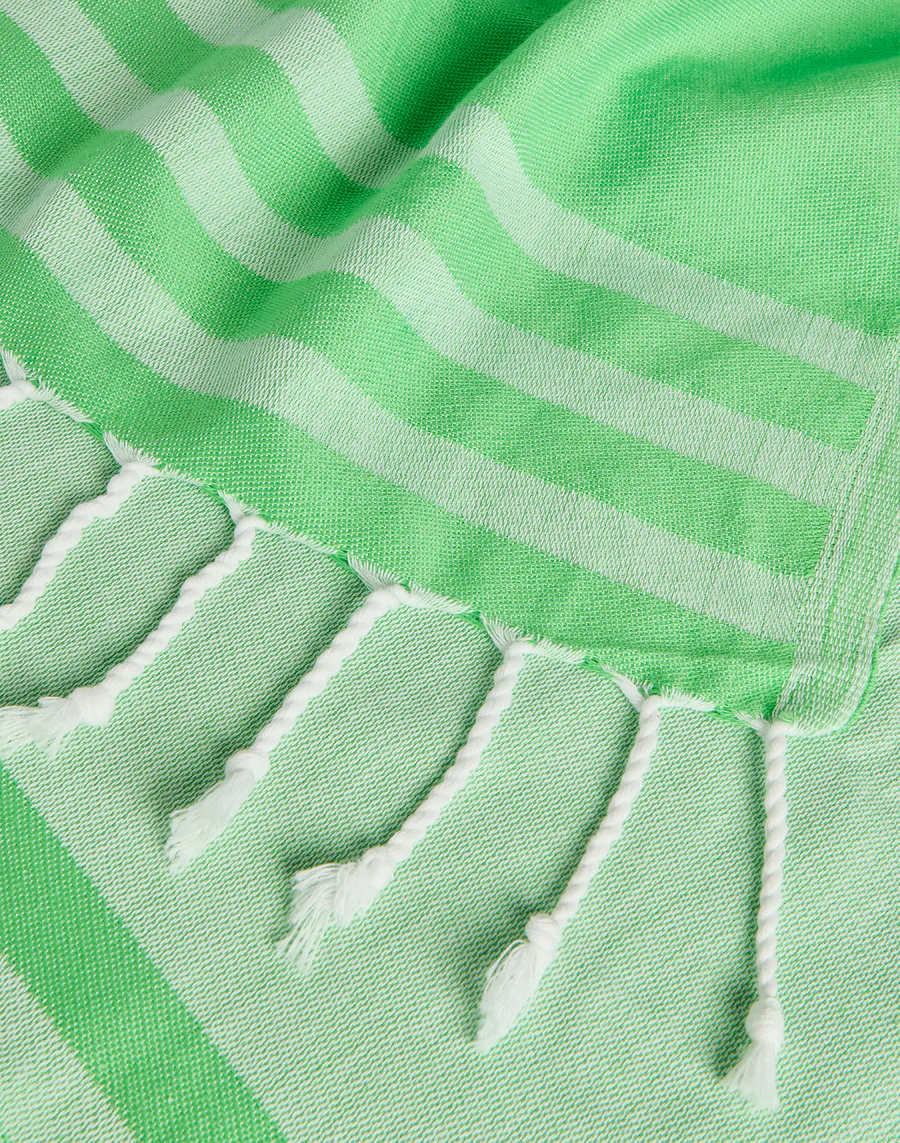 Telo mare verde con dettaglio logo Sundek