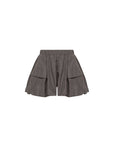 Pantaloncino grigio con patch logo Moncler cucito