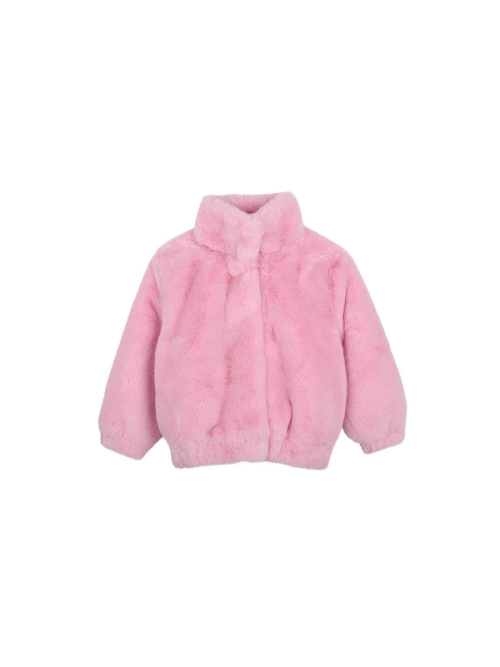 Ecopelliccia rosa con dettagli logo Billieblush sul retro