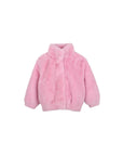 Ecopelliccia rosa con dettagli logo Billieblush sul retro