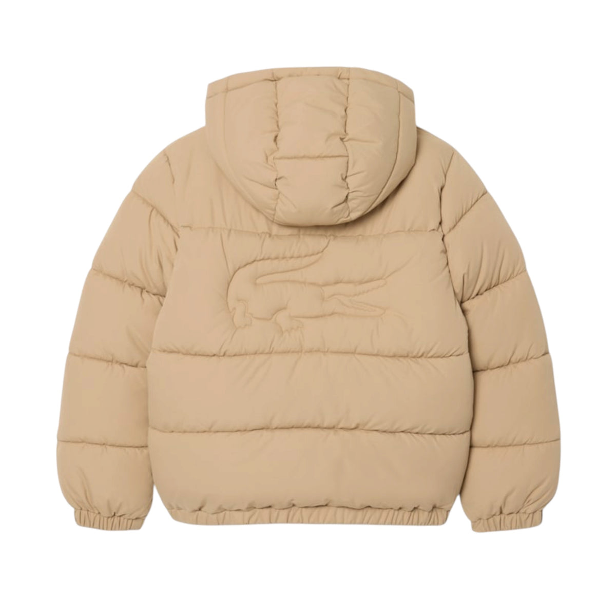 Giubbino beige con patch logo Lacoste