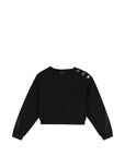 Felpa nera con logo cucito Givenchy cucito frontale
