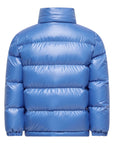 Giubbino Kevoser azzurro con dettaglio patch Moncler