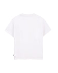 T-shirt bianca con dettagli logo Boss cuciti
