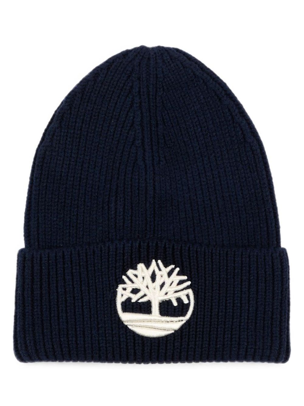 Cappello blu con logo Timberland cucito a contrasto bianco