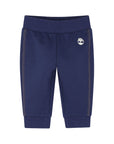 Smanicato, felpa e pantalone blu con stampa logo Timberland