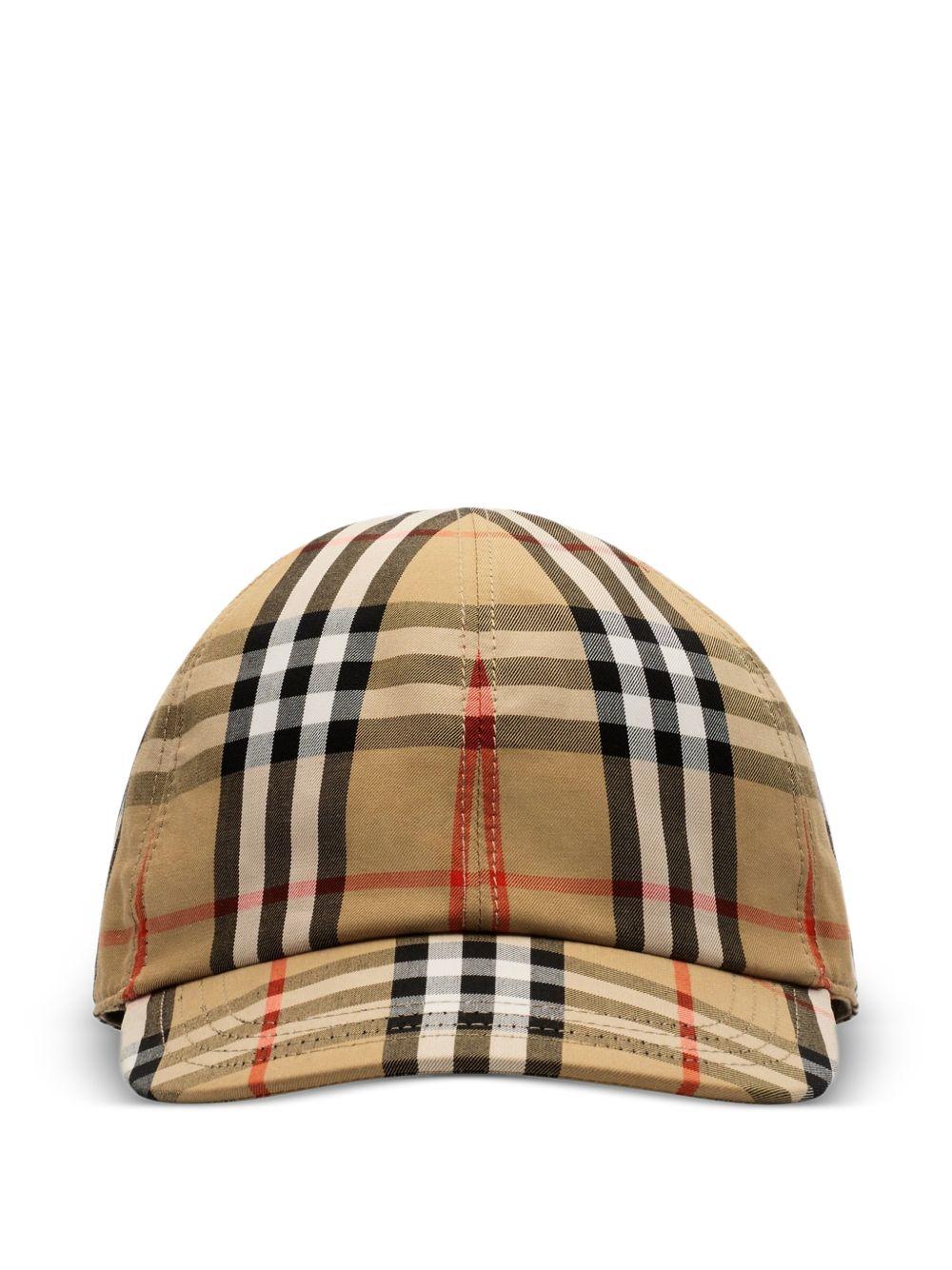 Cappello baseball con stampa check Burberry