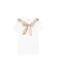 T-shirt bianca con stampa fiocco Fendi