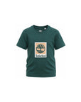 T-shirt verde con stampa logo Timberland a contrasto frontale