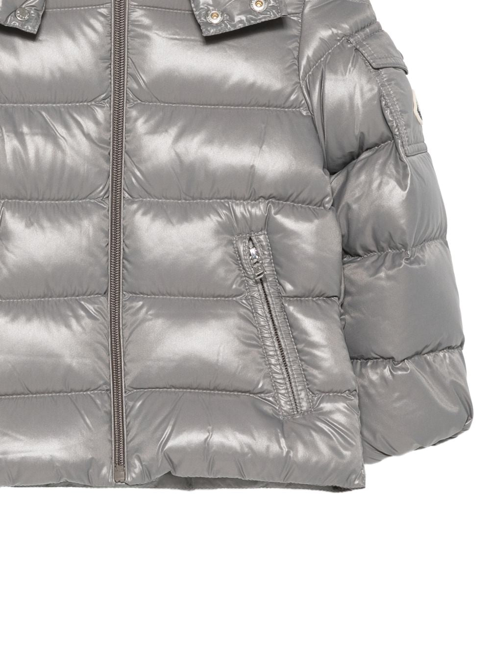 Giubbino Maya grigio baby con dettaglio patch Moncler
