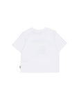 T-shirt bianca con stampa nera Burberry