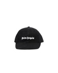 Cappello con visiera nero con stampa logo Palm Angels