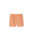 Costume arancione con stampa coccodrilli a contrasto Lacoste