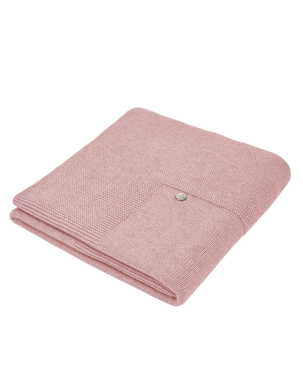 Coperta rosa con dettagli logo Paz Rodriguez cuciti frontale