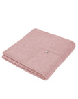 Coperta rosa con dettagli logo Paz Rodriguez cuciti frontale