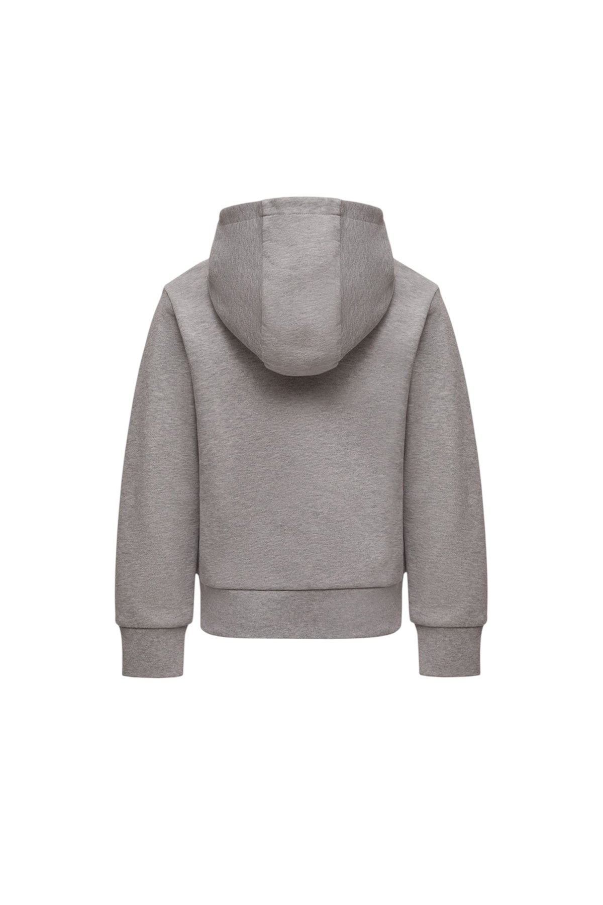 Felpa grigia con stampa logo Moncler a contrasto frontale