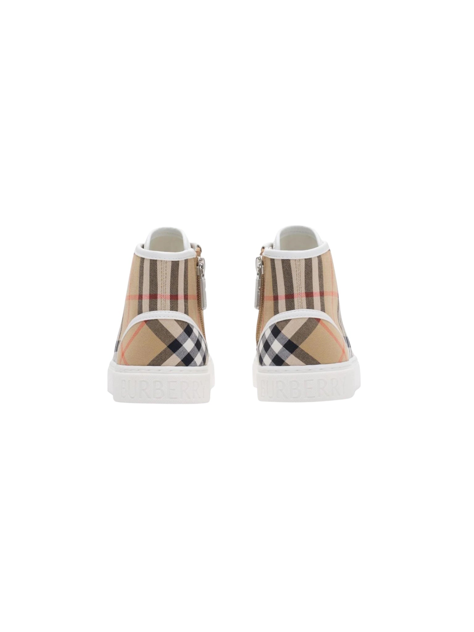 Scarpe in tela beige con stampa logo Burberry