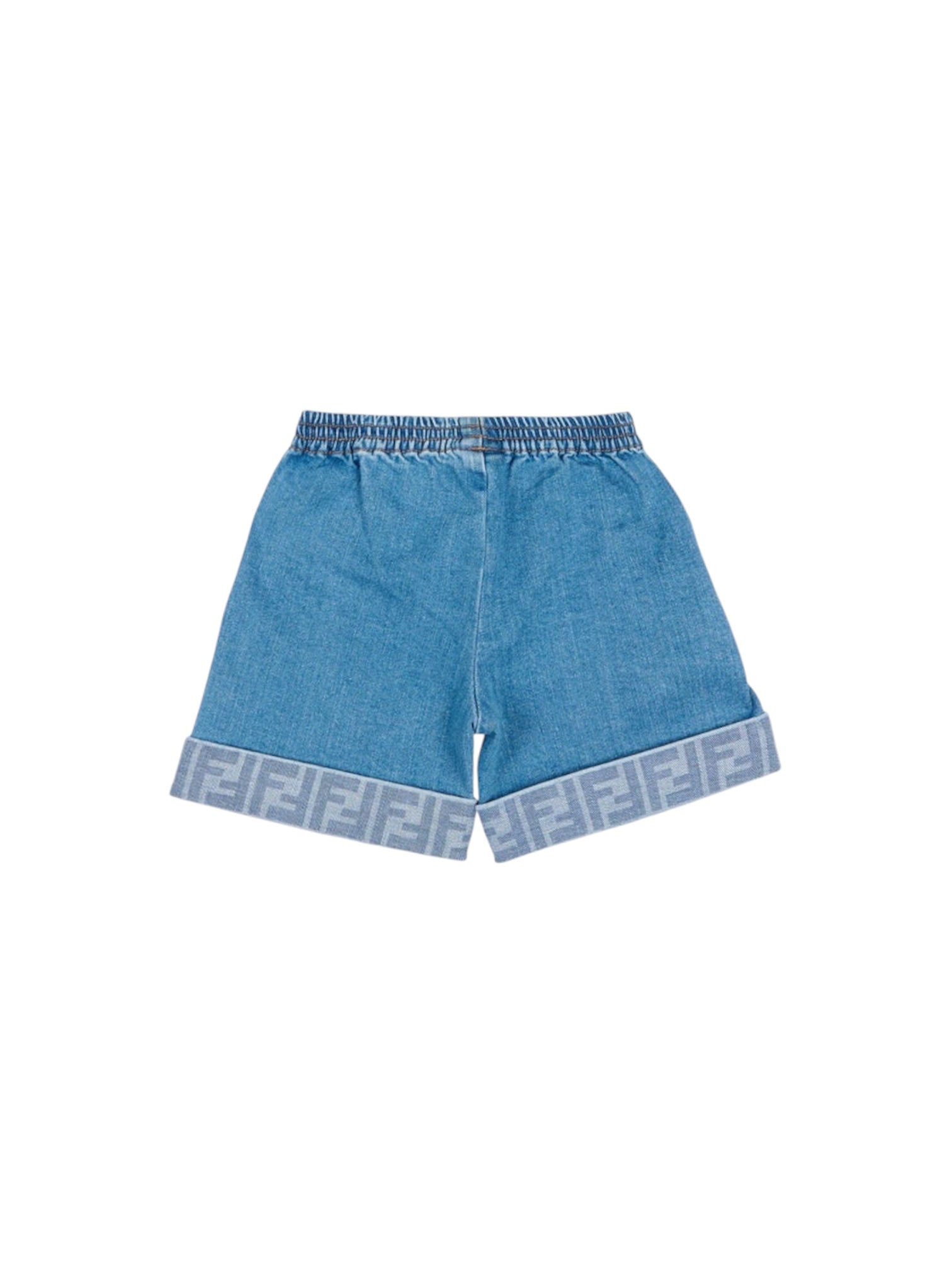 Pantaloncino di jeans blu con dettagli F Fendi