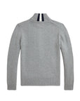 Maglione con zip e logo Ralph Lauren cucito frontale a contrasto