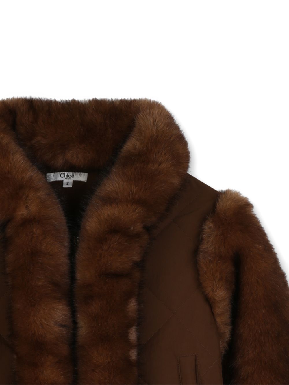 Giubbino marrone con dettagli logo Chloé