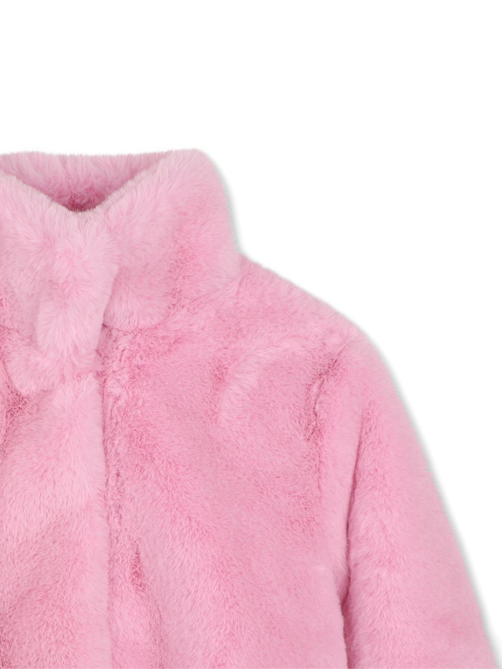 Ecopelliccia rosa con dettagli logo Billieblush sul retro