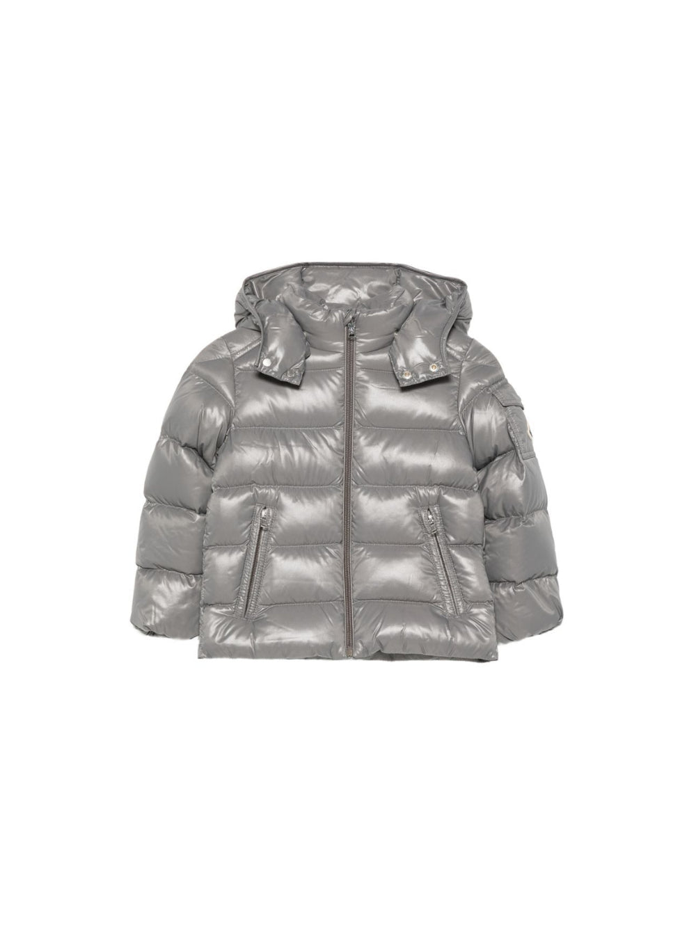 Giubbino Maya grigio baby con dettaglio patch Moncler
