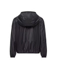 Giubbino Fegeo nero con dettaglio logo Moncler