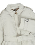 Giubbino panna con dettagli logo Burberry
