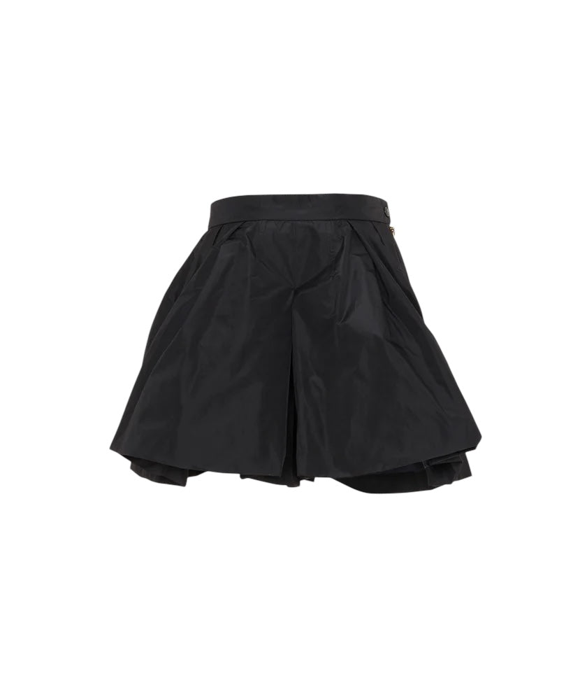 Pantaloncino blu navy con patch logo Moncler