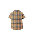 Camicia mezza manica con stampa check Burberry