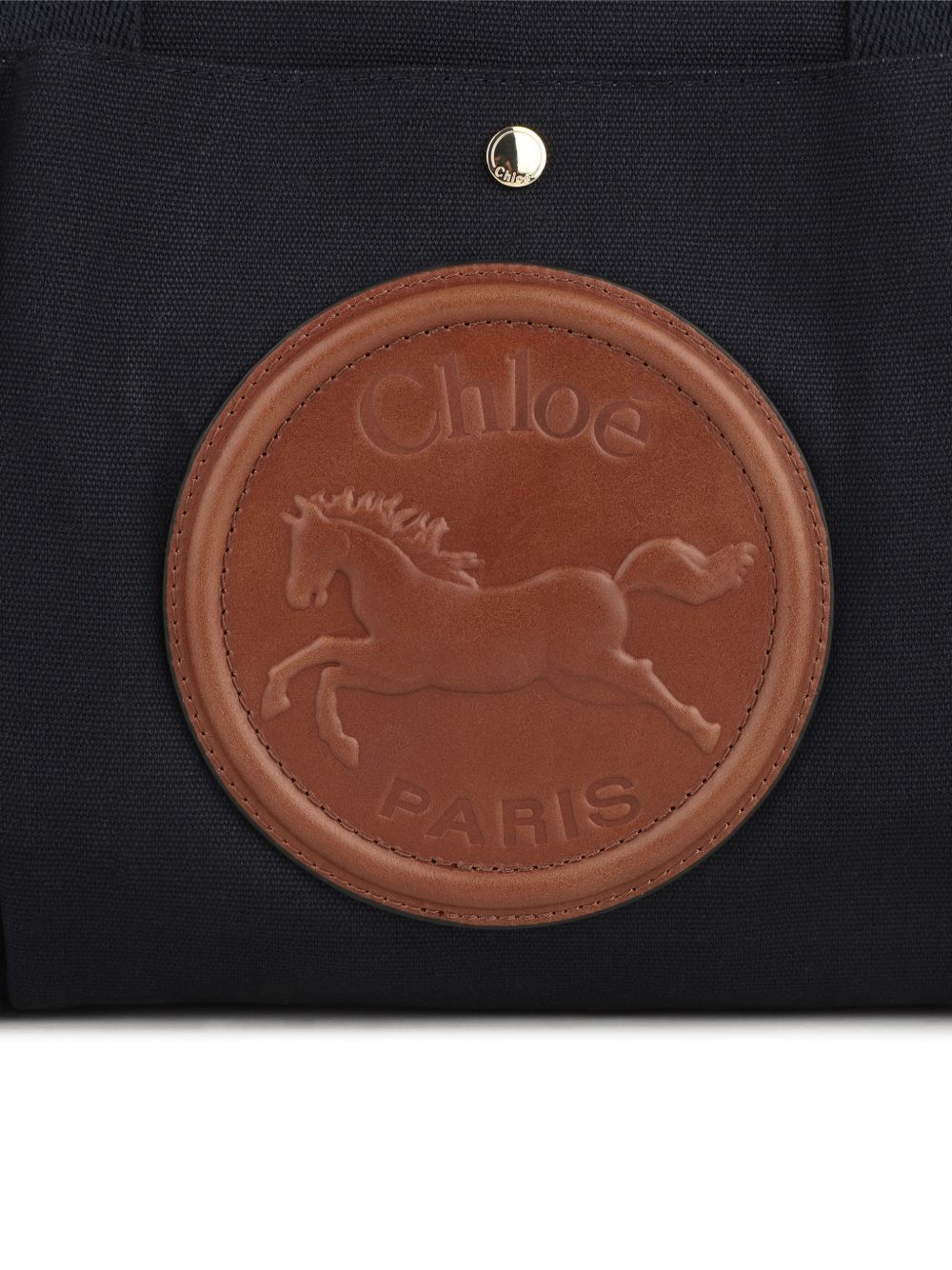 Borsa mamma blu con fasciatoio e dettagli logo Chloé