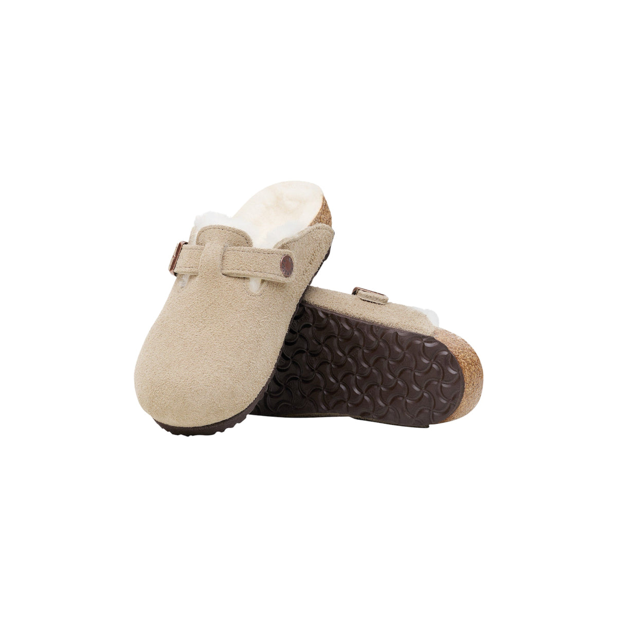 Sabot Boston beige con dettagli logo Birkenstock