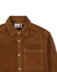Camicia a costine in velluto mattone con patch logo Timberland