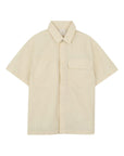 Completo camicia e bermuda beige con dettagli logo Givenchy