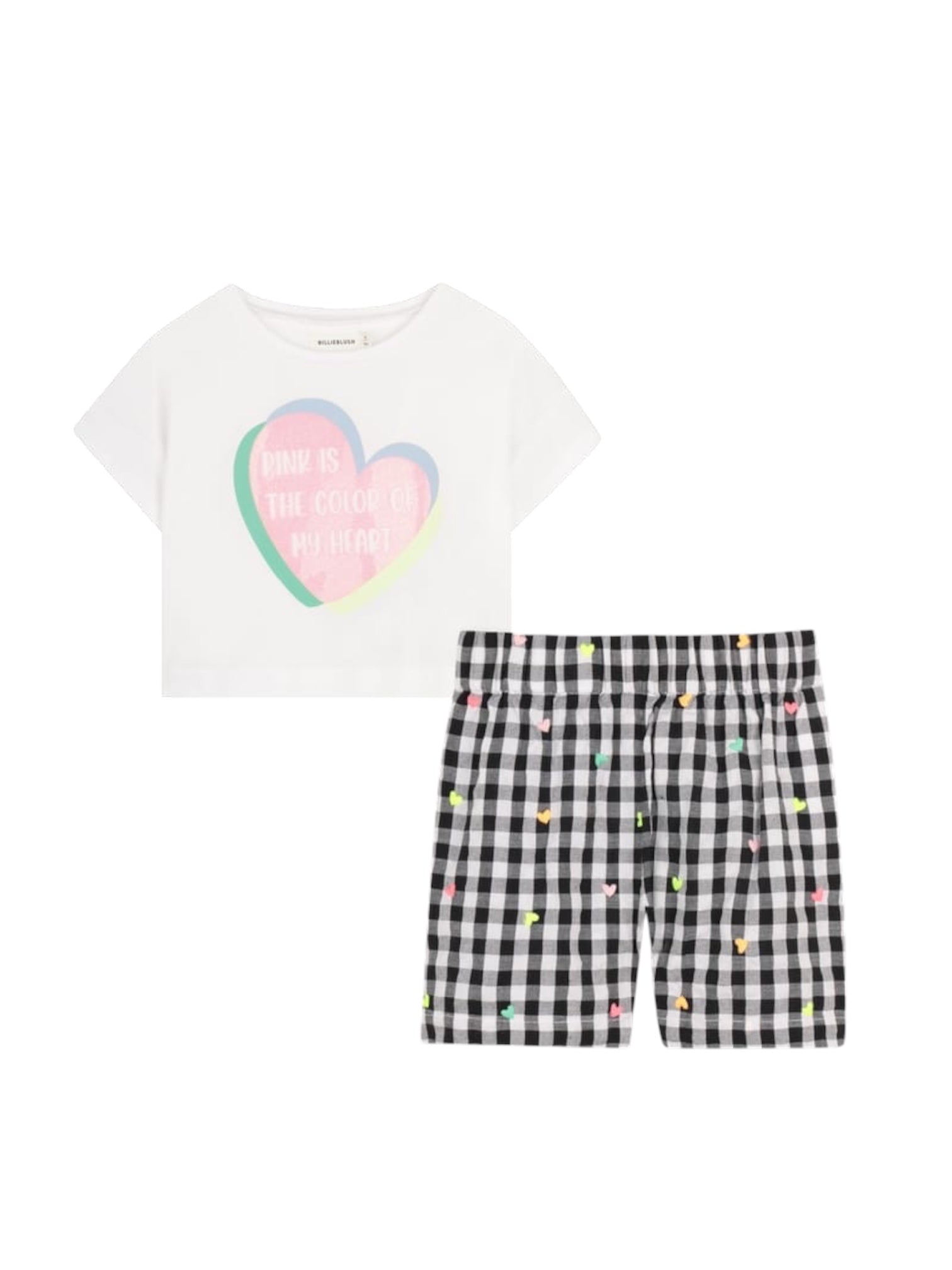 Completo t-shirt e pantaloncino con dettagli cuori Billieblush