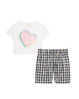 Completo t-shirt e pantaloncino con dettagli cuori Billieblush