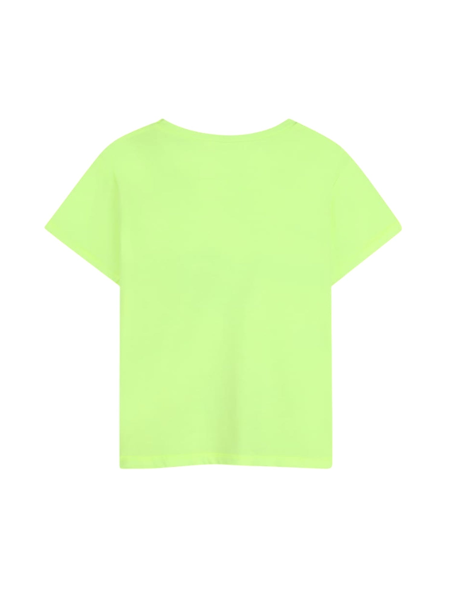 T-shirt gialla fluo con dettagli paillettes cuciti Billieblush