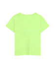 T-shirt gialla fluo con dettagli paillettes cuciti Billieblush