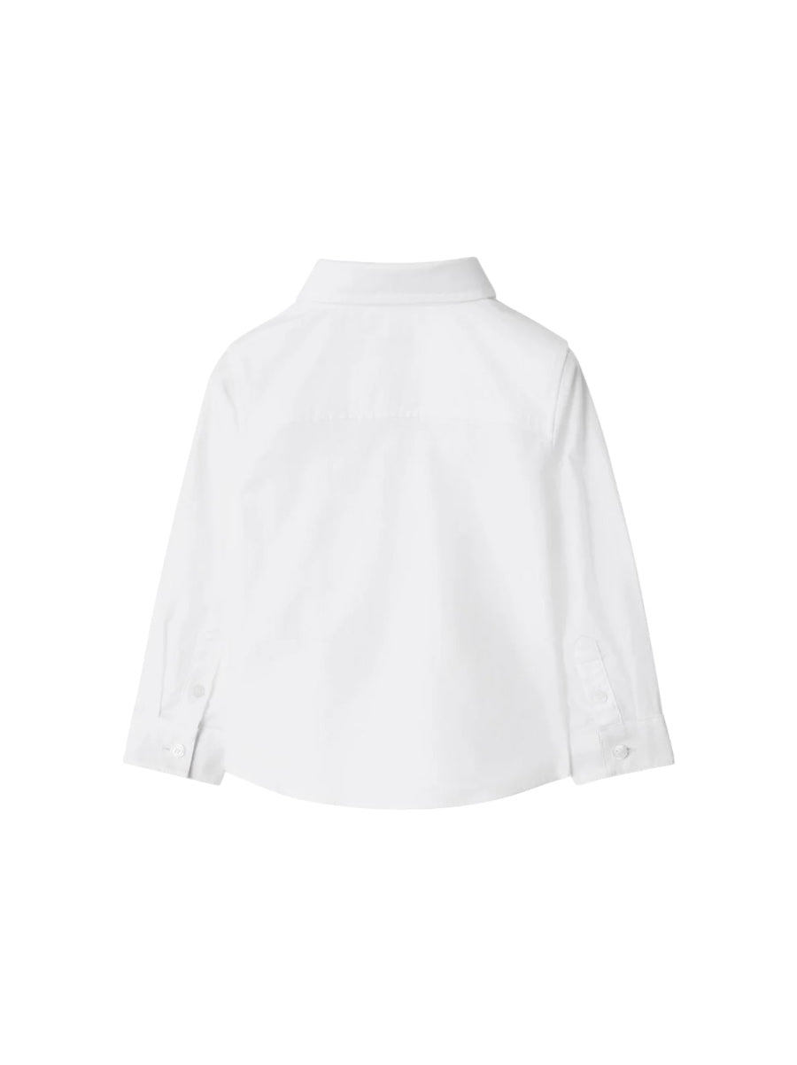 Camicia bianca baby con dettagli check Burberry