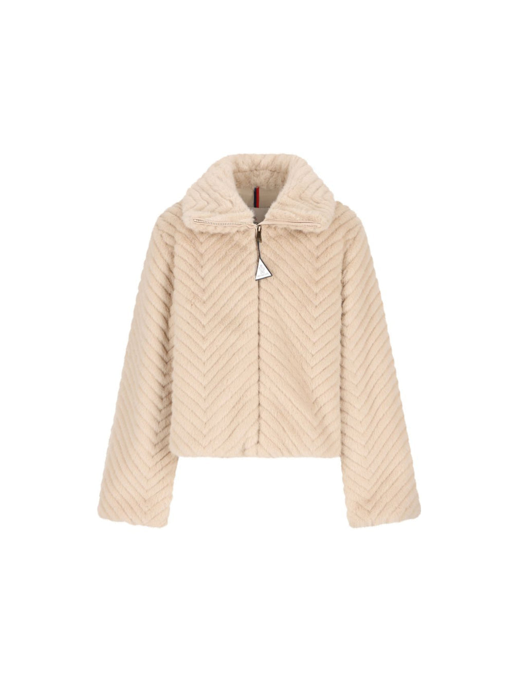Giubbino Eira beige con patch logo Moncler