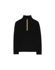 Maglione nero effetto polo con dettagli logo Burberry