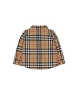 Camicia beige con stampa check Burberry