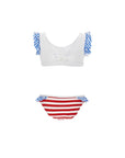 Costume bikini bianco con stampa Hello Kitty Monnalisa