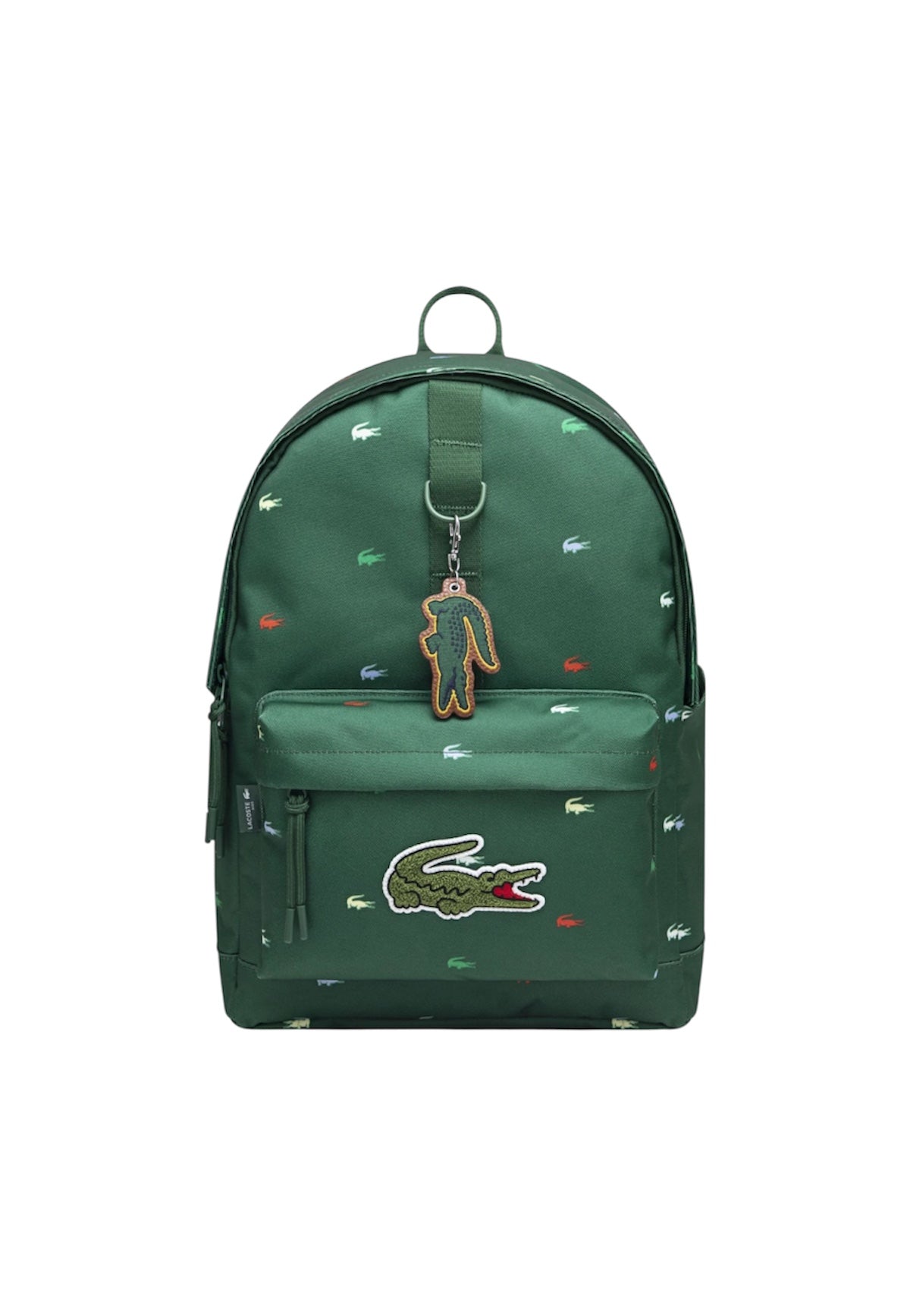 Zaino verde con dettagli logo Lacoste