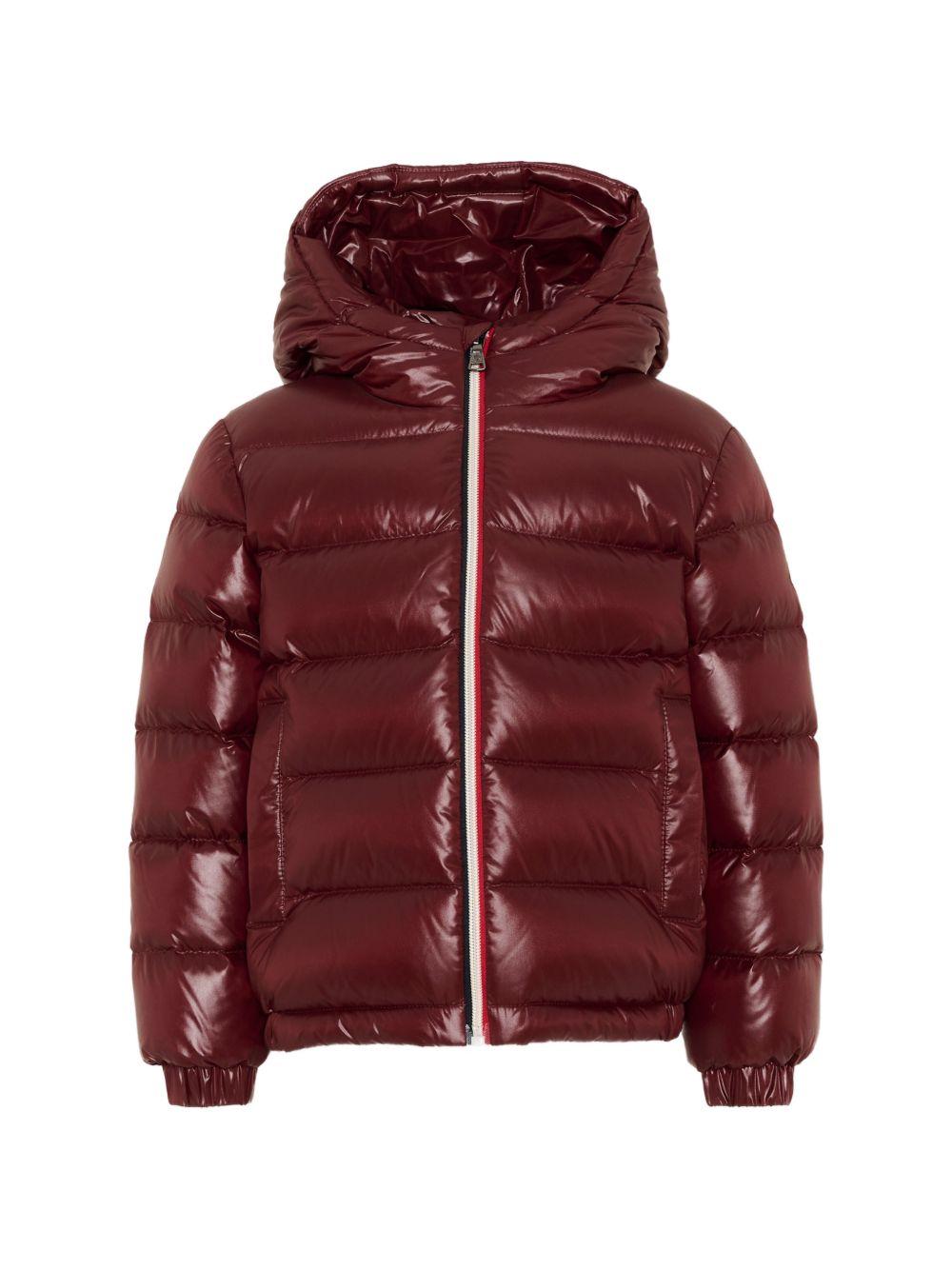 Giubbino New Aubert bordeaux con dettaglio patch Moncler